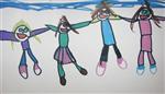 Head in the clouds child's drawing 